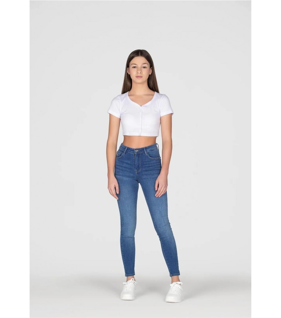 JEANS EMMA SKINNY DE TIRO...