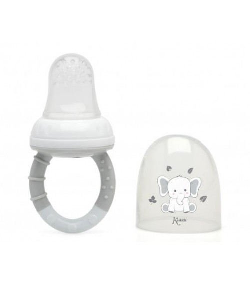 ALIMENTADOR ANTIAHOGO EN SILICONA ELEFANTE GRIS KIOKIDS 3684