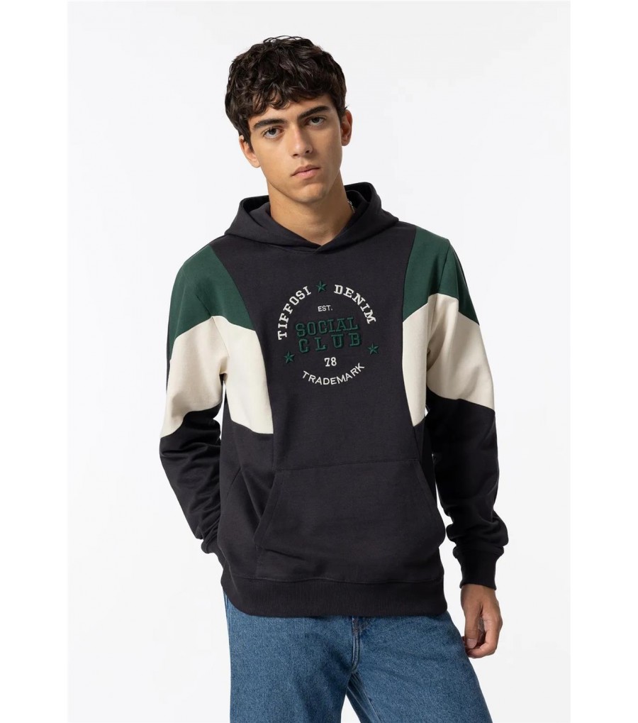 SUDADERA TRICOLOR CON...