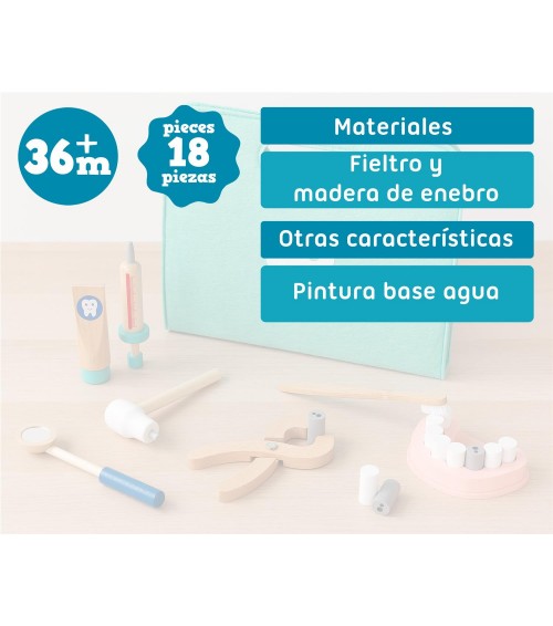 JUGUETE SET DE DENTISTA DE MADERA KIOKIDS 3442