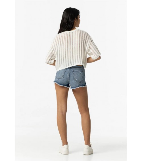 SHORT DENIM CON ROTOS PARA CHICA TIFFOSI 10054303