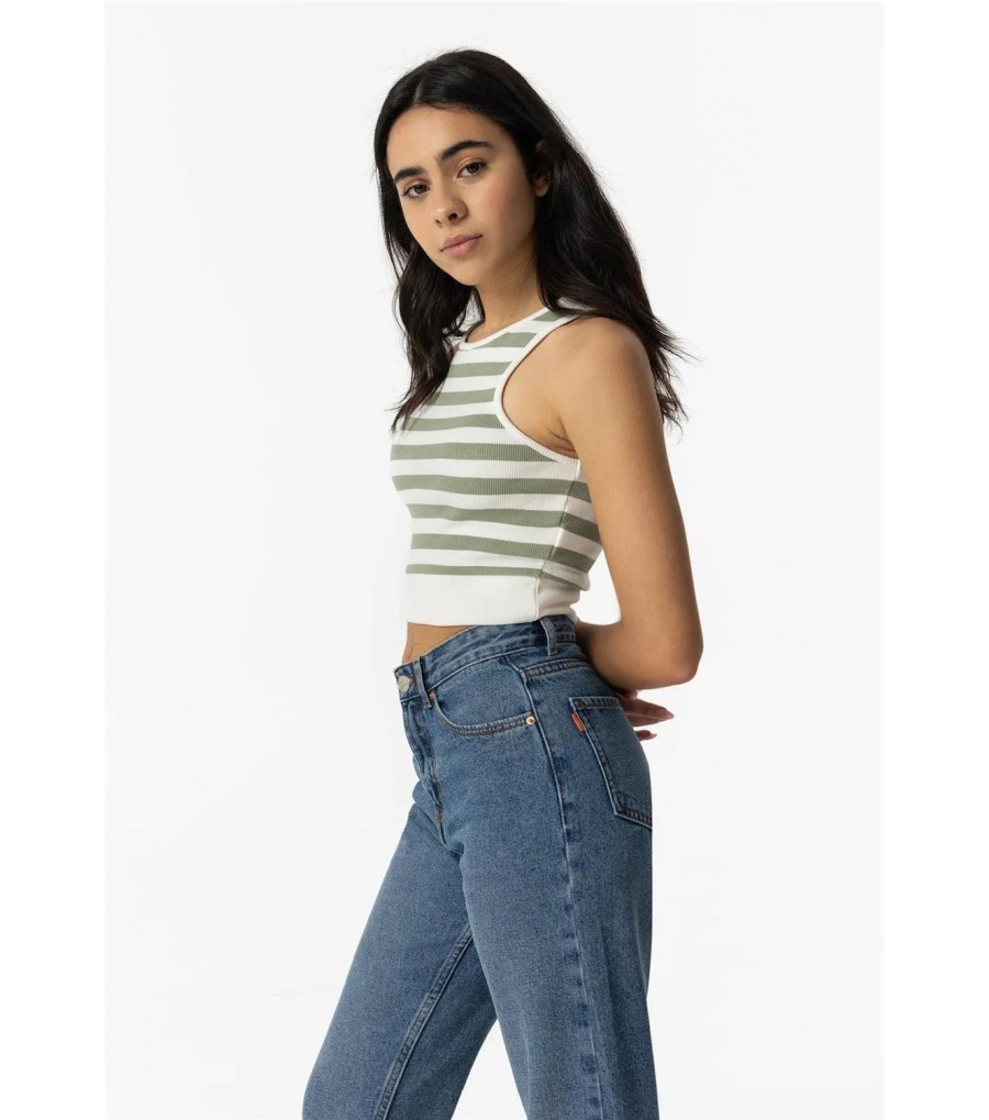 TOP HALTER RAYAS PARA CHICA...