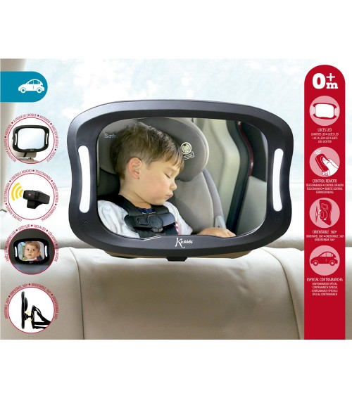 ESPEJO RETROVISOR PARA CONTRAMARCHA CON LED Y CONTROL REMOTO KIOKIDS 2508