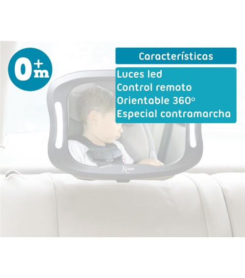 ESPEJO RETROVISOR PARA CONTRAMARCHA CON LED Y CONTROL REMOTO KIOKIDS 2508