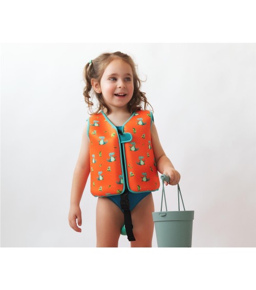 CHALECO DE NEOPRENO COCODRILO NARANJA DE 3 A 6 AÑOS KIOKIDS 4373