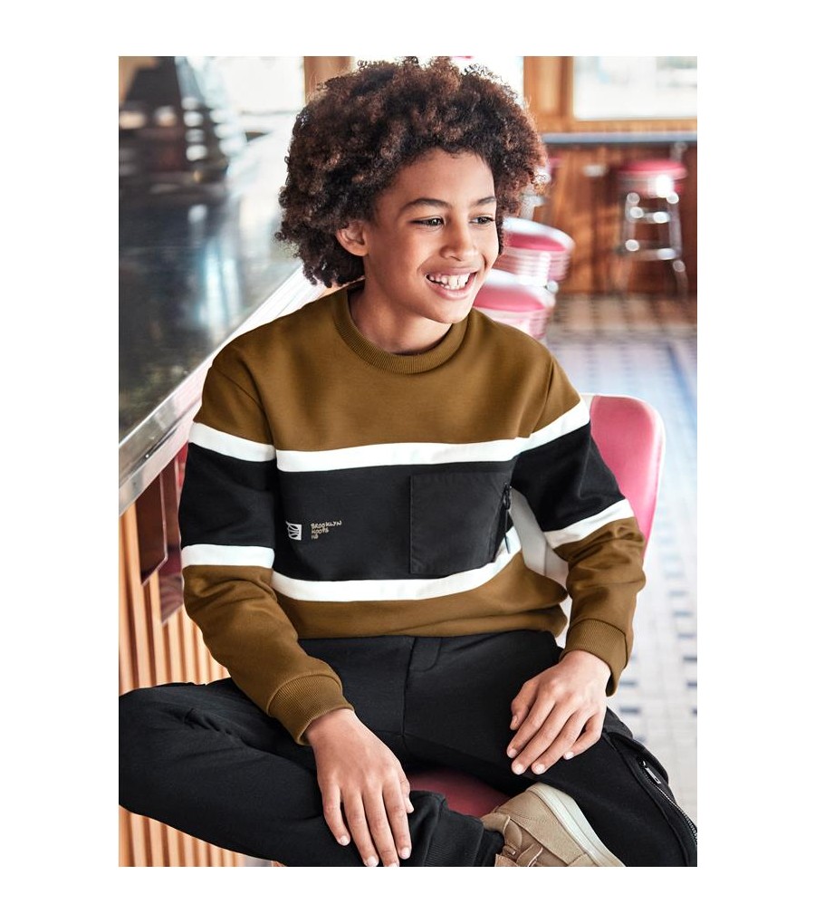 SUDADERA CON BLOQUES COLOR...