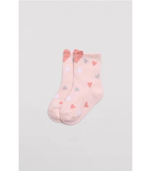 PACK 2 CALCETINES ESTAMPADO CORAZONES PARA BEBE NIÑA YSABEL MORA 52837