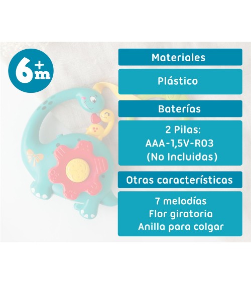 LLAVERO DINOSAURIO MUSICAL ELECTRICO PARA BEBE KIOKIDS 4423