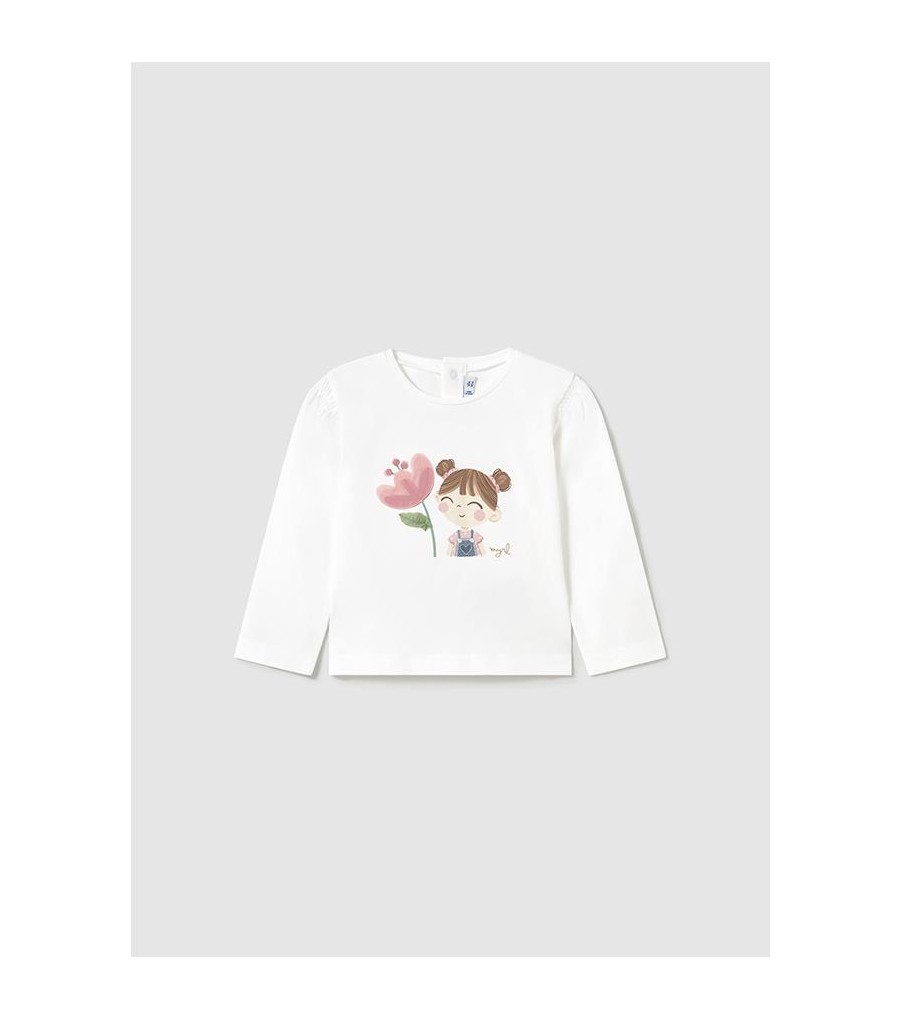 CAMISETA MANGA LARGA FLOR 1050