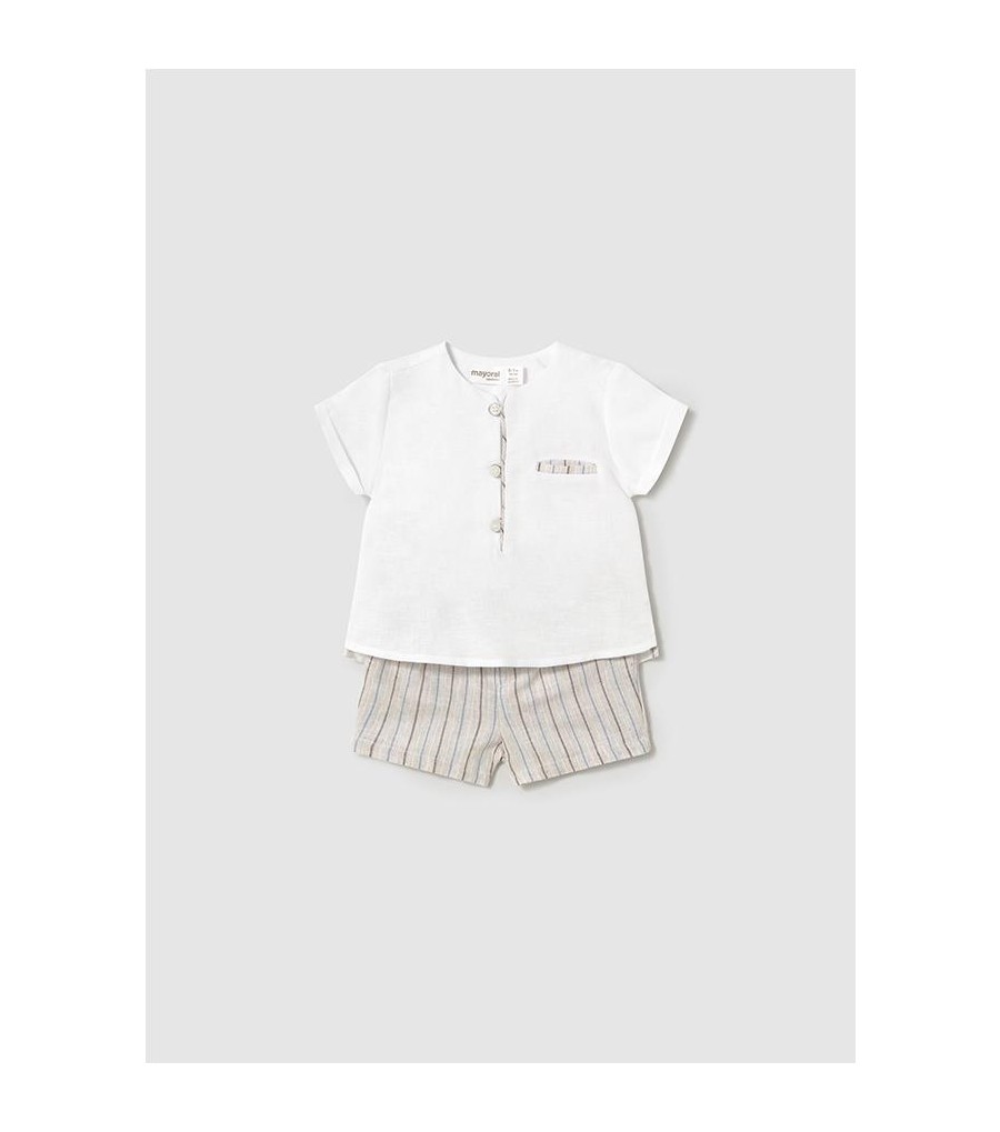 CONJUNTO PANTALON Y CAMISA CON LINO 1211