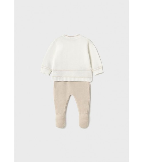 Conjunto polaina y jersey tricot recién nacido 1556