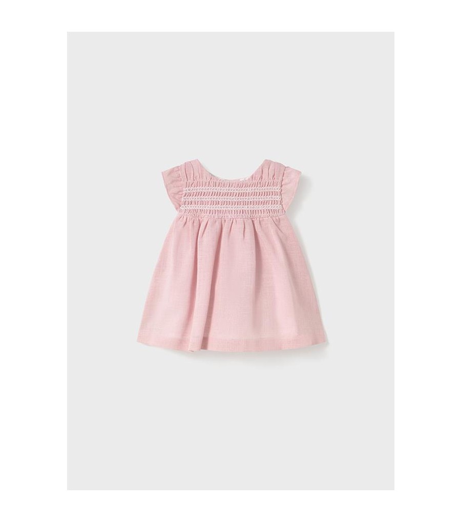 Vestido nido de abeja recién nacida 1846