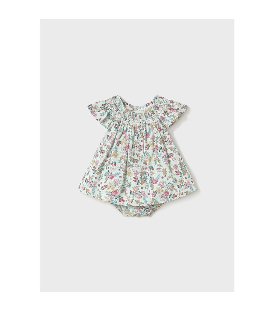 Vestido con cubrepañal florecitas...