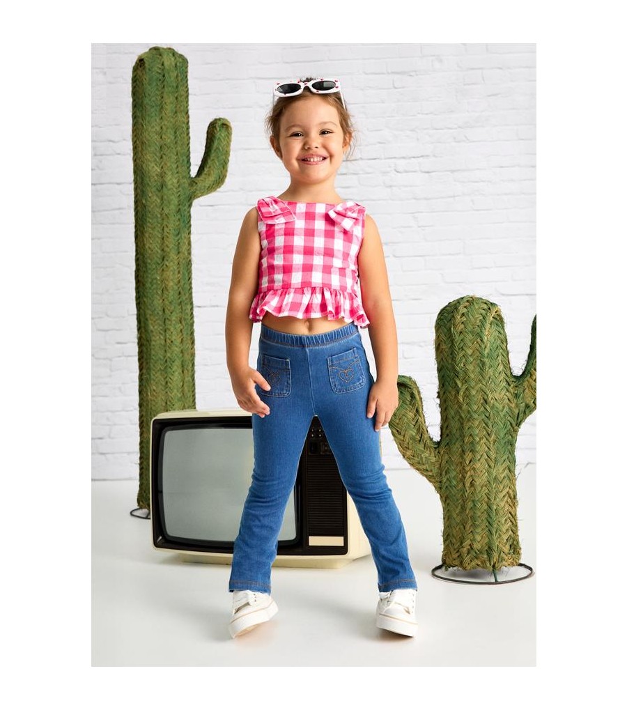 Legging vaquero acampanado...