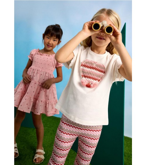 Conjunto legging acampanado y camiseta niña 3709