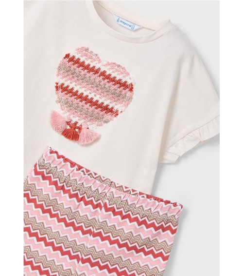 Conjunto legging acampanado y camiseta niña 3709