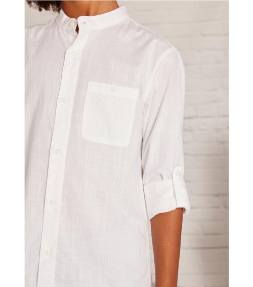 Camisa manga larga cuello mao chico 6141