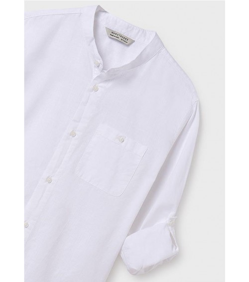 Camisa manga larga cuello mao chico 6141