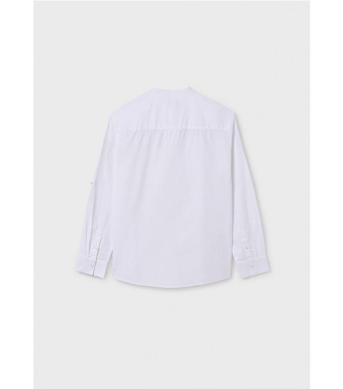 Camisa manga larga cuello mao chico 6141
