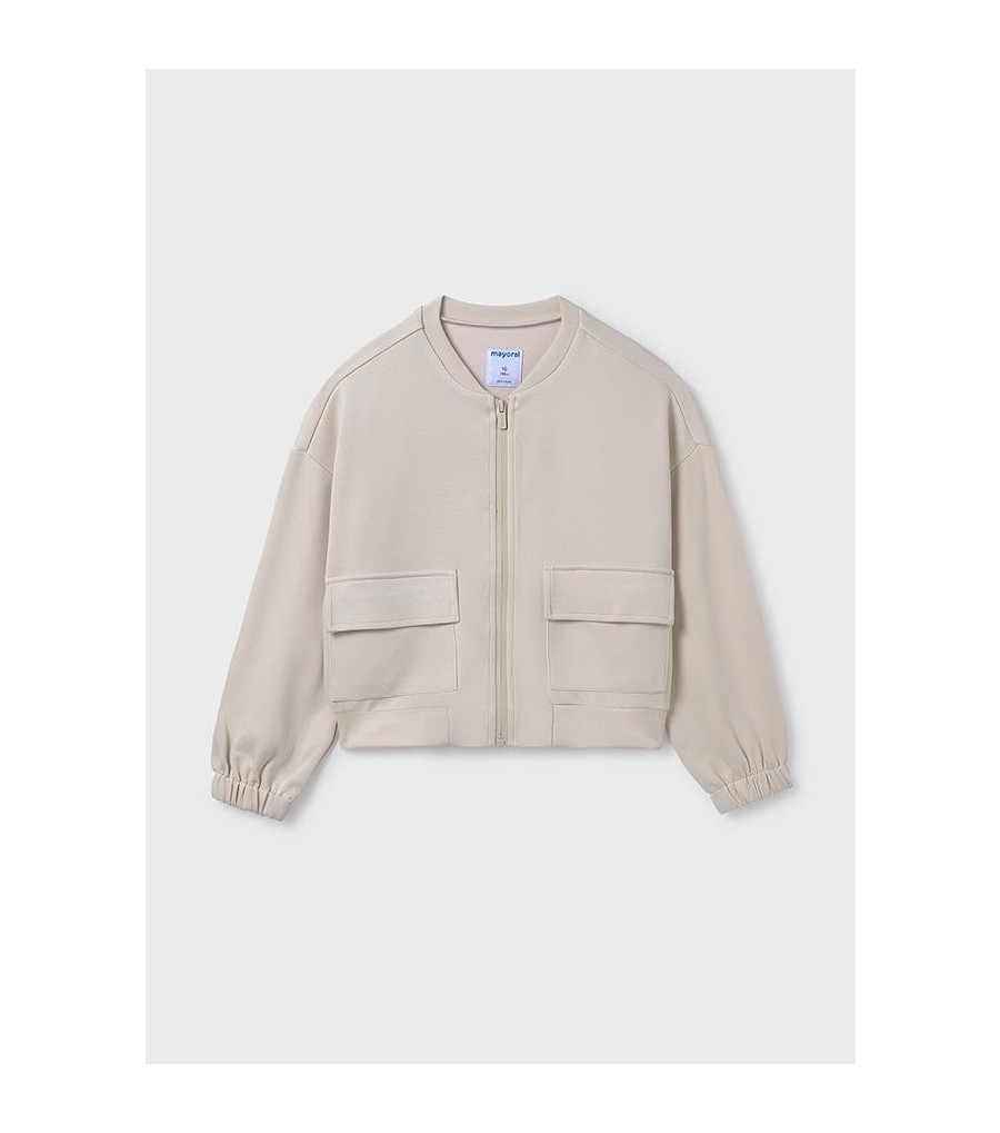 Sudadera cremallera bolsillos chica 6407