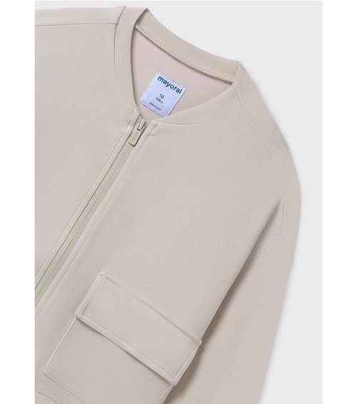 Sudadera cremallera bolsillos chica 6407