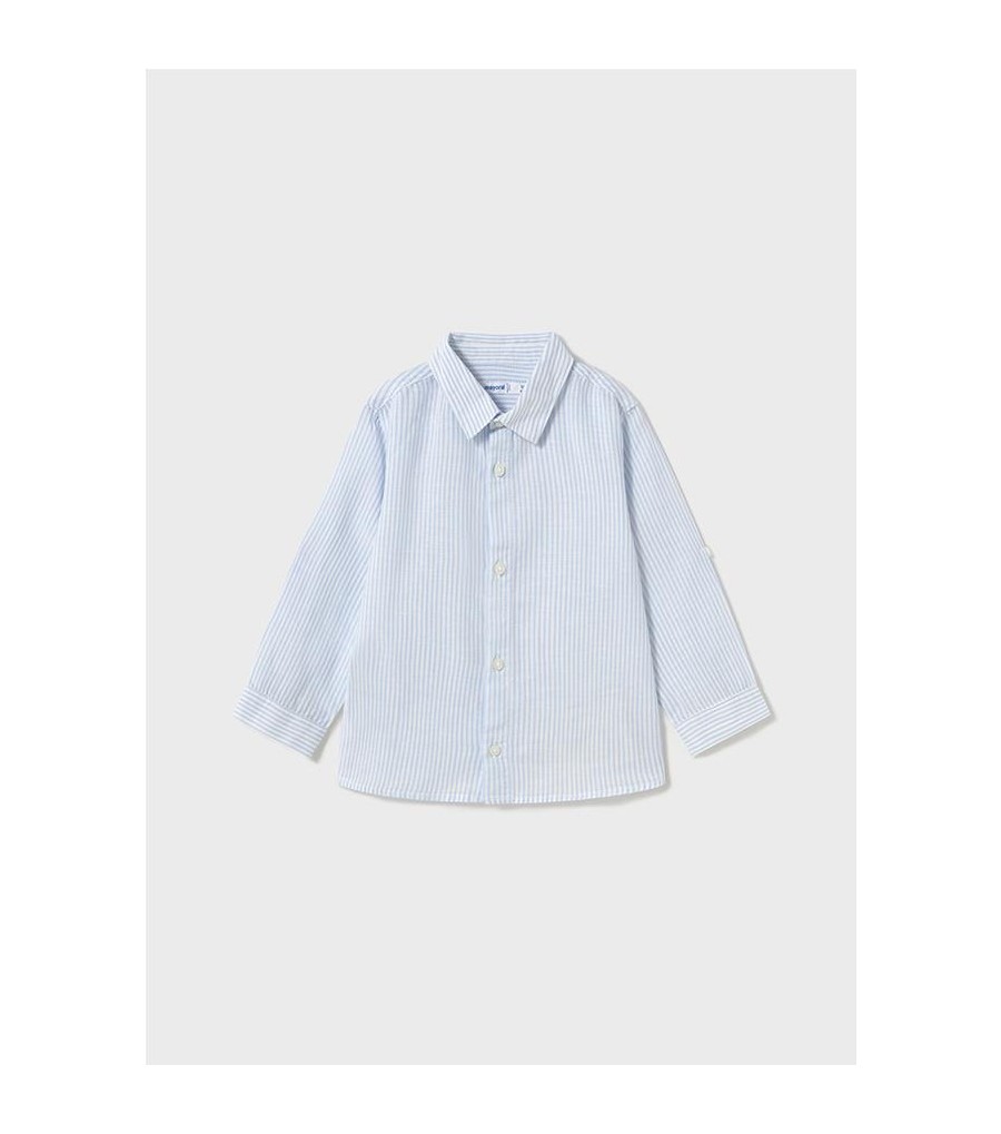 Camisa manga larga con lino...