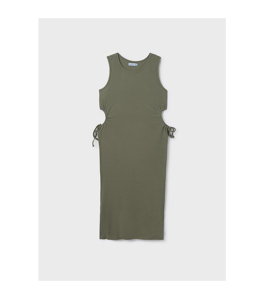 Vestido midi canalé chica 6985
