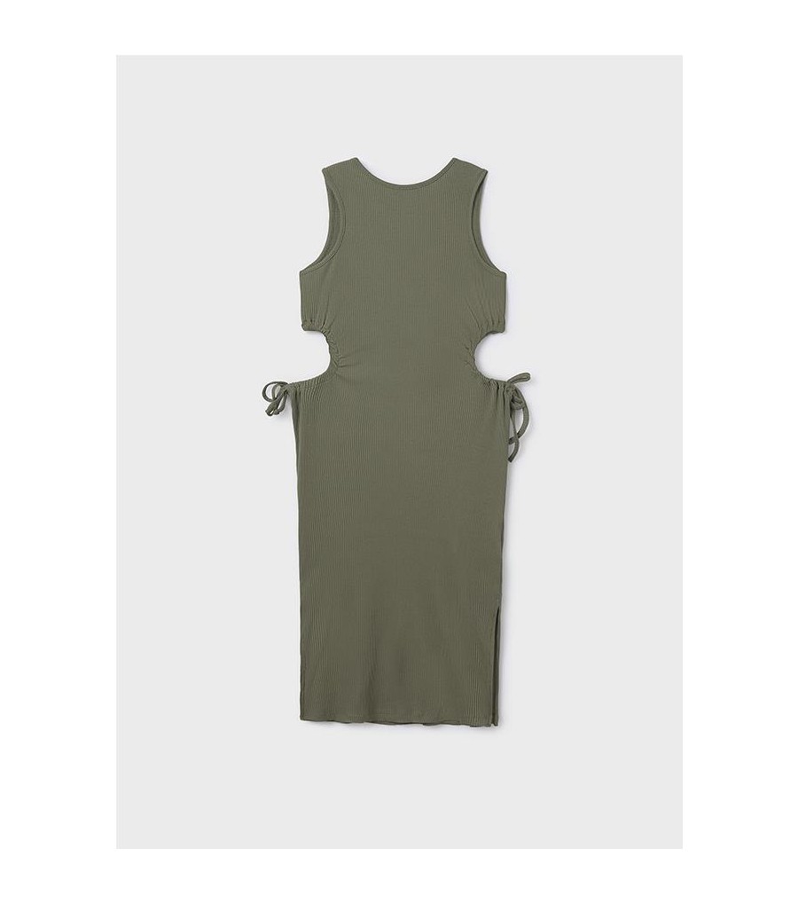 Vestido midi canalé chica 6985 2