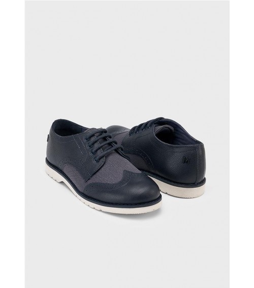Zapato cordones piel niño 45645