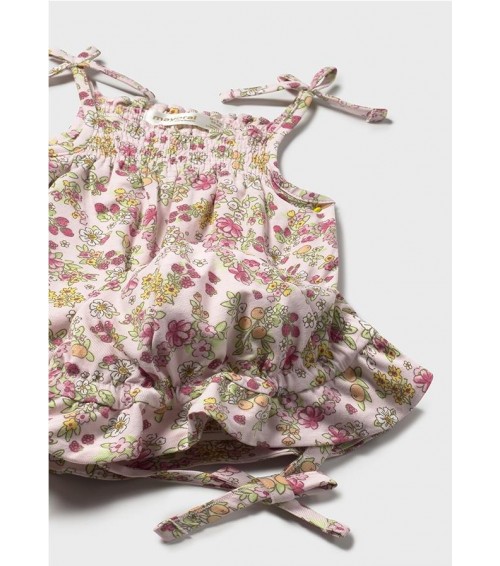 Pelele con gorro florecitas recién nacida 1667