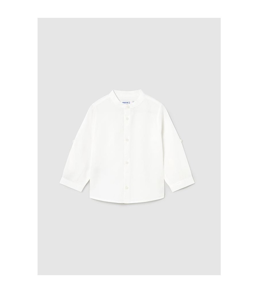 Camisa manga larga cuello mao bebé 1115