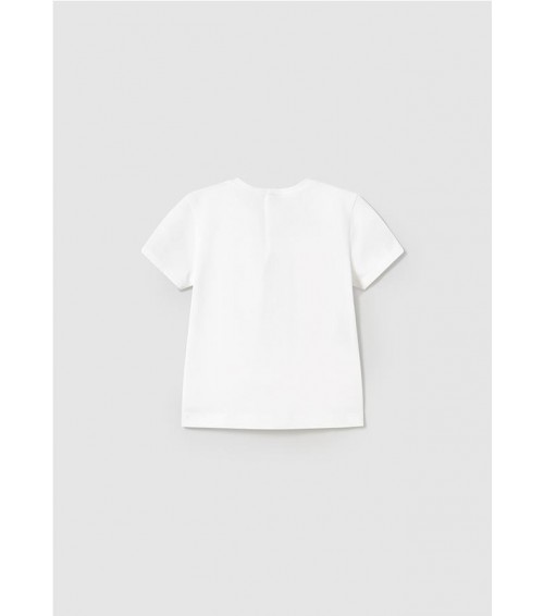 Camiseta básica dibujo metalizado bebé 105