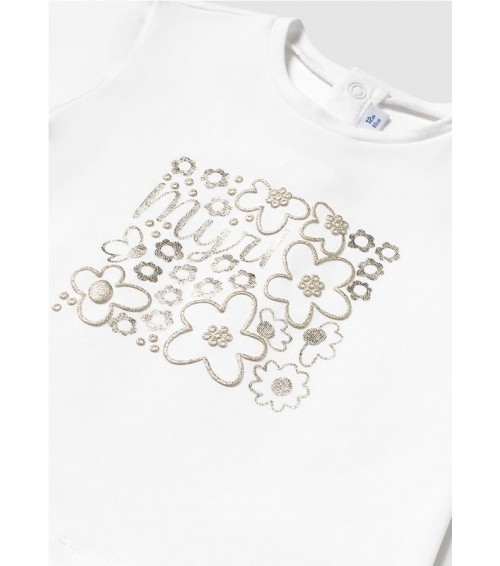 Camiseta básica dibujo metalizado bebé 105
