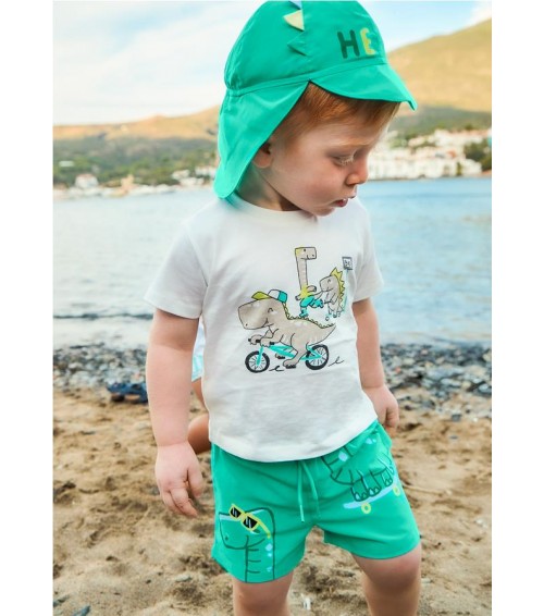 Conjunto bañador y gorra interactivos protección solar bebé 1647