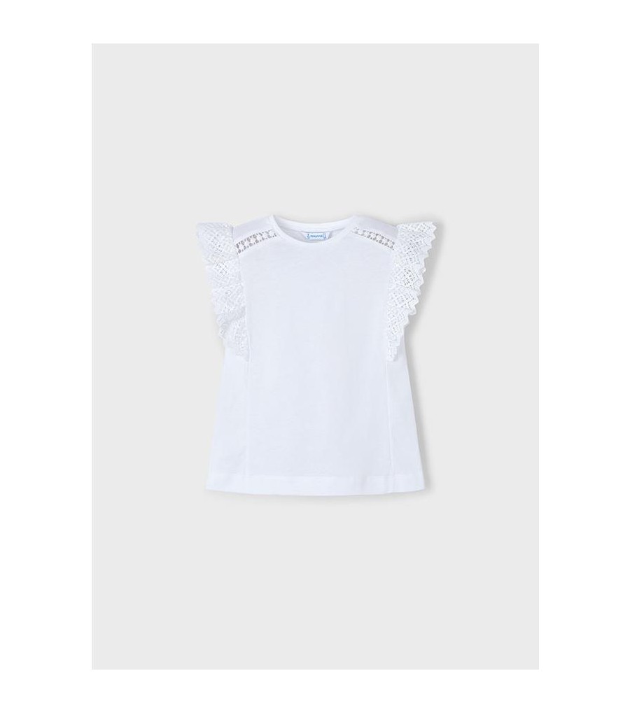 Camiseta detalles croché niña 3010