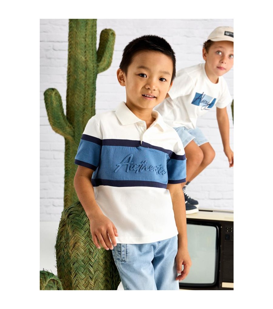 Polo bloque color niño 3103