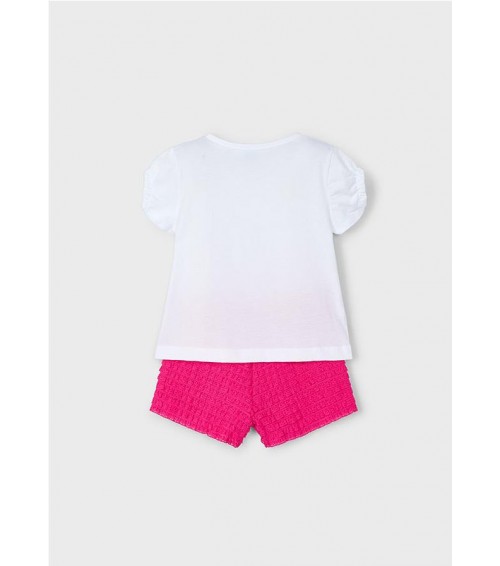 Conjunto pantalón corto fantasía y camiseta niña 3211