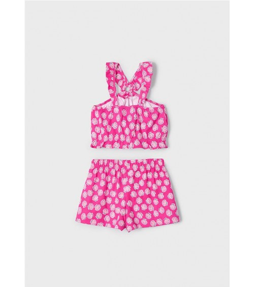 Conjunto pantalón corto y top arandela niña 3212