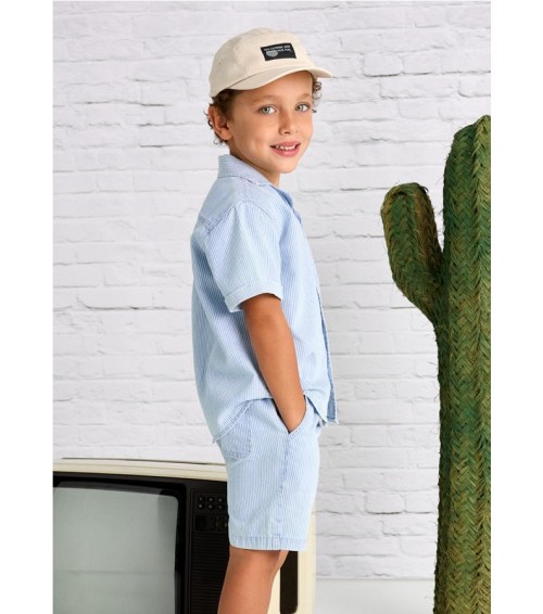Bermuda vaquera casual niño rayas 3228