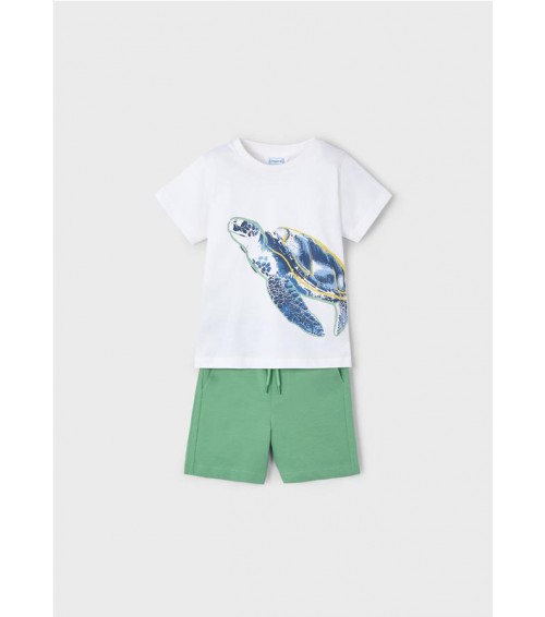 Conjunto bermuda y camiseta tortuga niño 3609