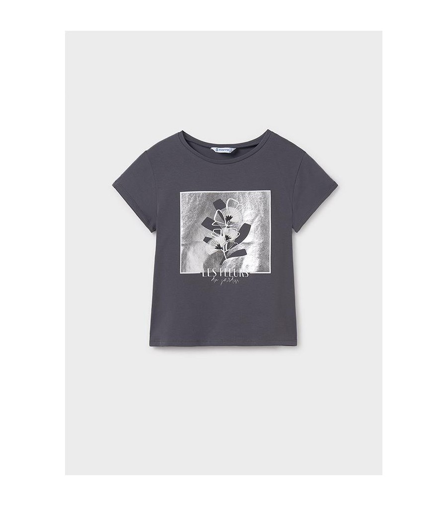 Camiseta bordado flor chica 6020