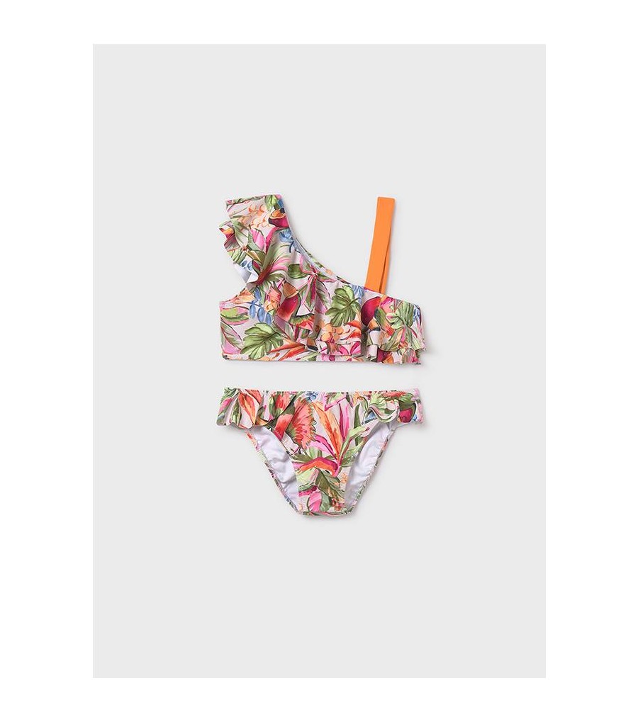 Bikini estampado volante chica 6767