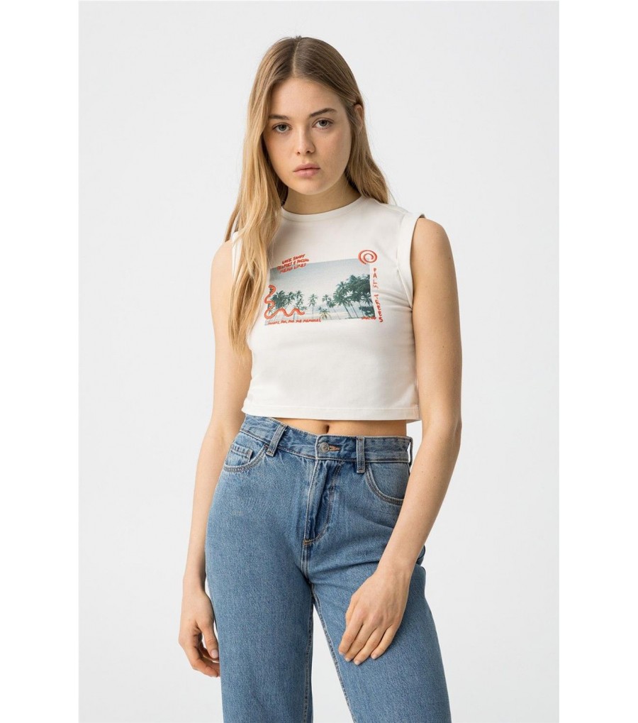 Camiseta con maga sisa 10059284