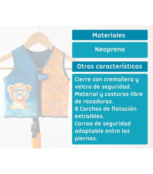 CHALECO NEOPRENO MARINO 2-3 A