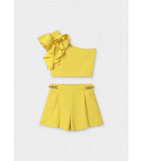 Conjunto bermuda crepe fluido niña 5246