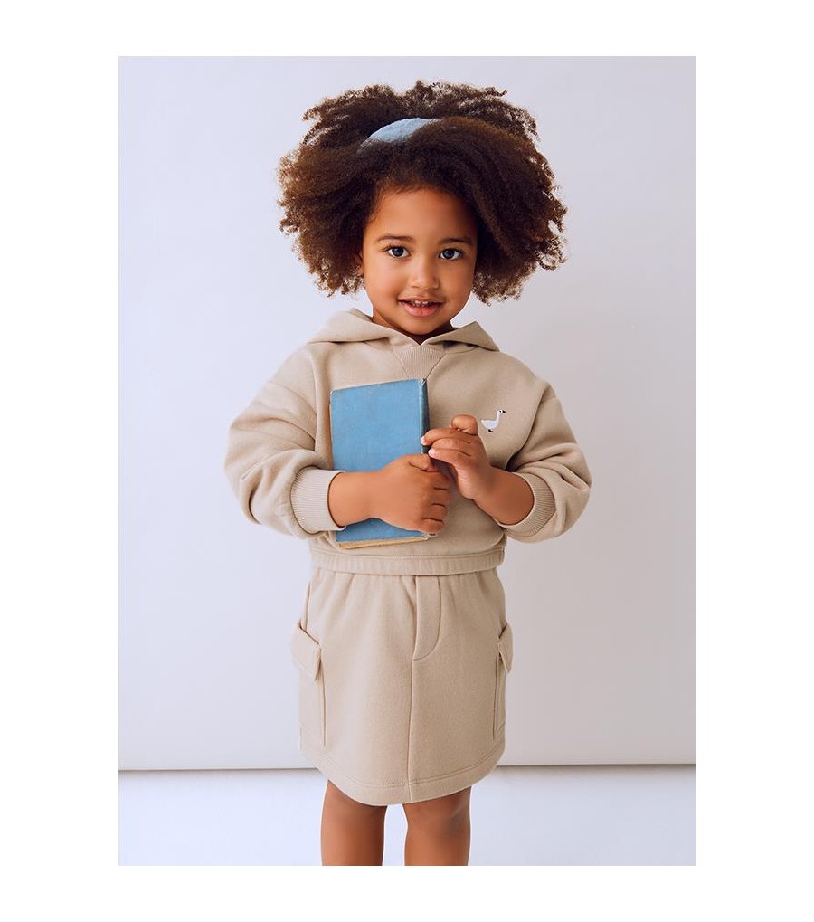 Conjunto falda cargo y sudadera niña...