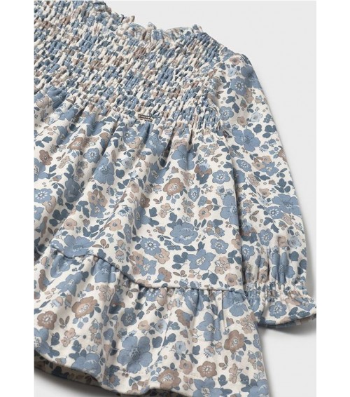 Vestido terciopelo con volantes bebé 2909