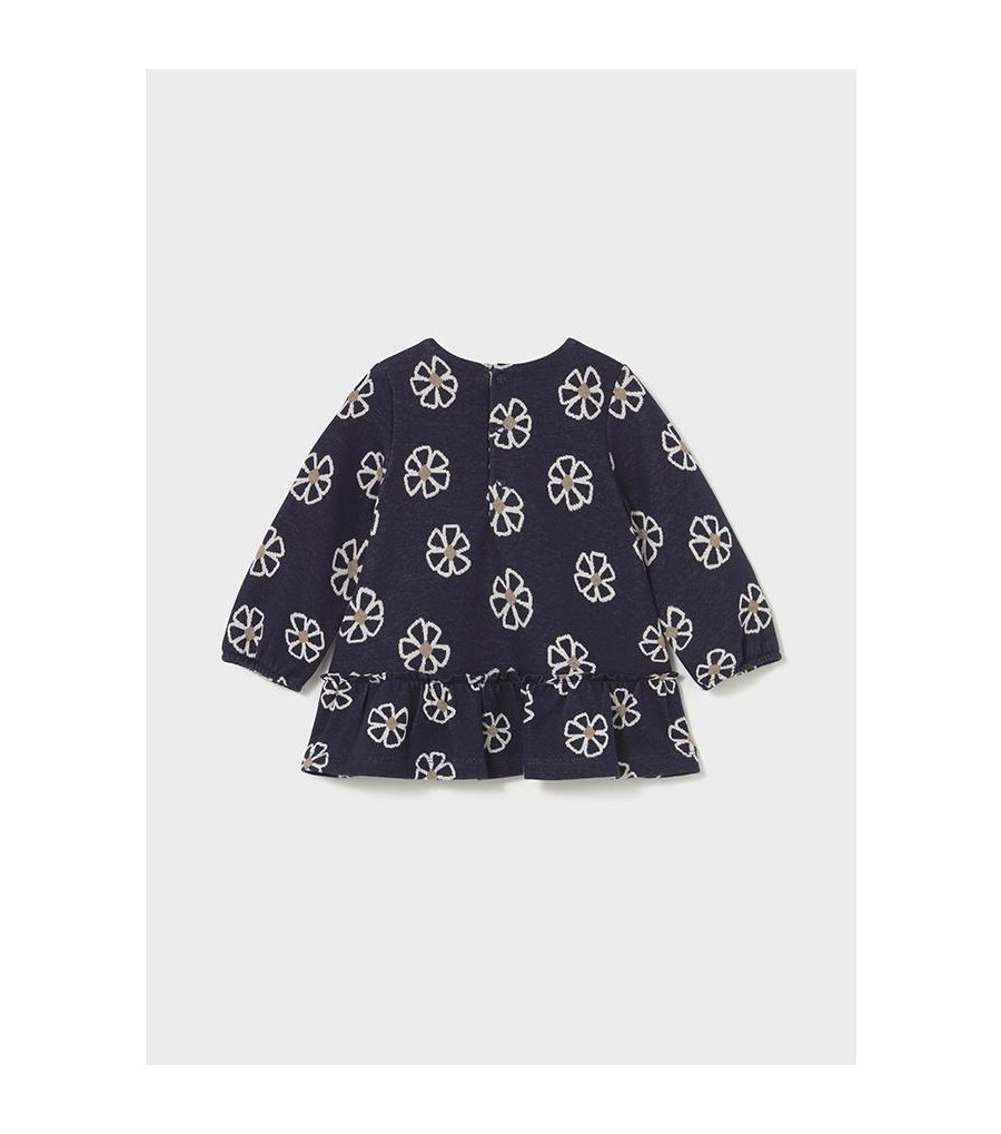 Vestido punto jacquard bebé... 2