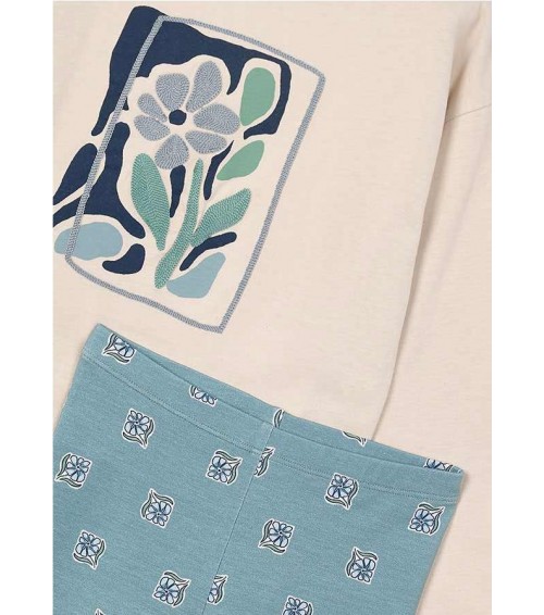 Conjunto legging estampado y camiseta niña 4719