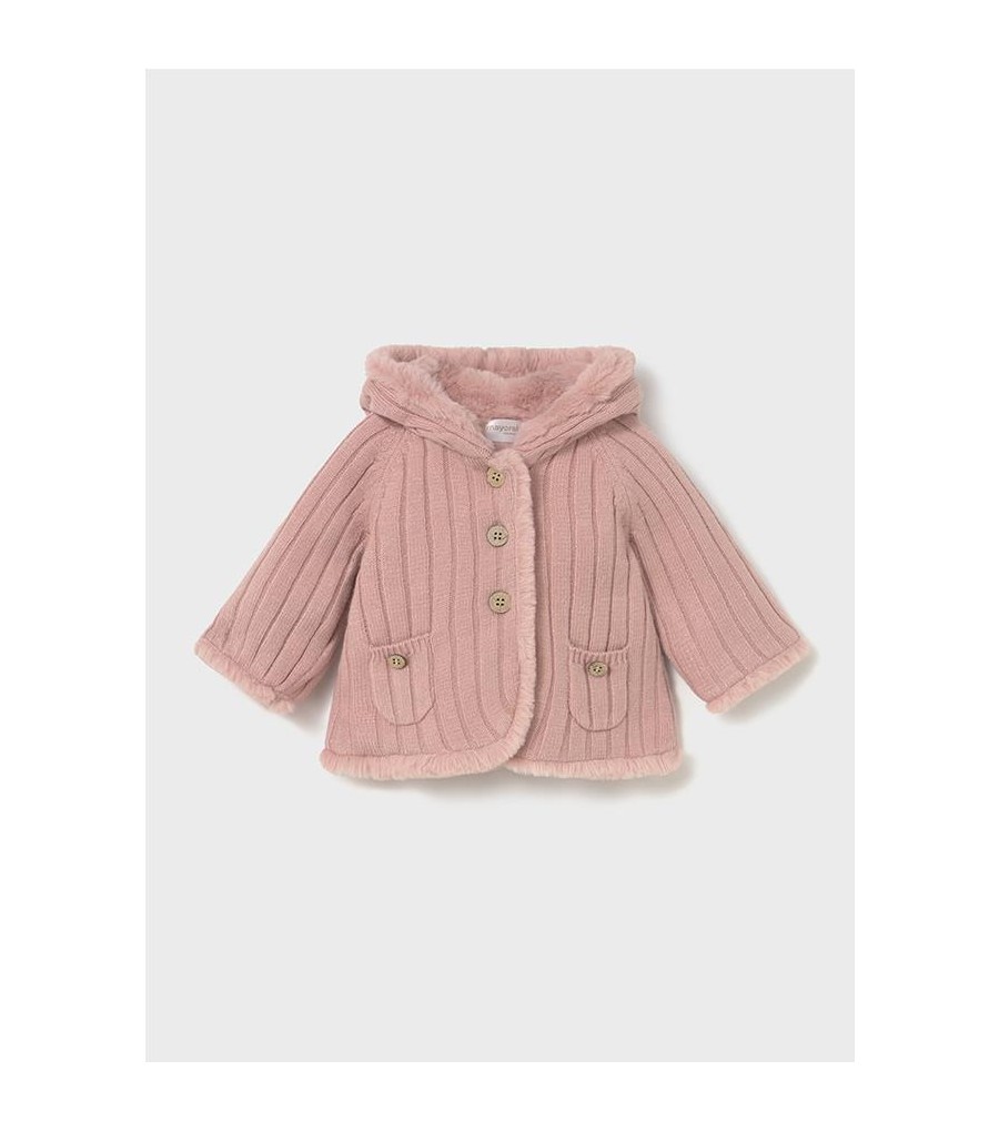 Chaqueta tricot con pelo recién...